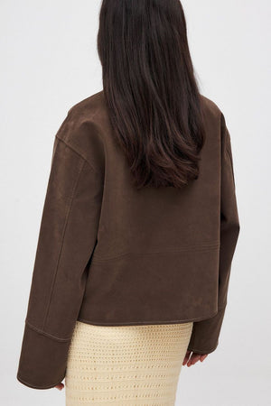 Faux jacket with zip